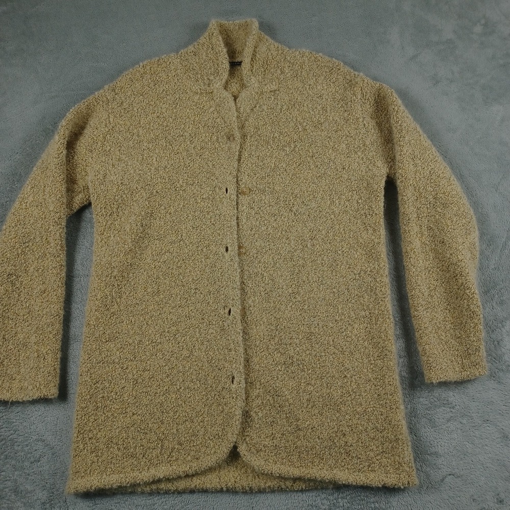 Isda Co Womens Small Brown‎ Cardigan Button Up Mohair Wool Chic Preppy